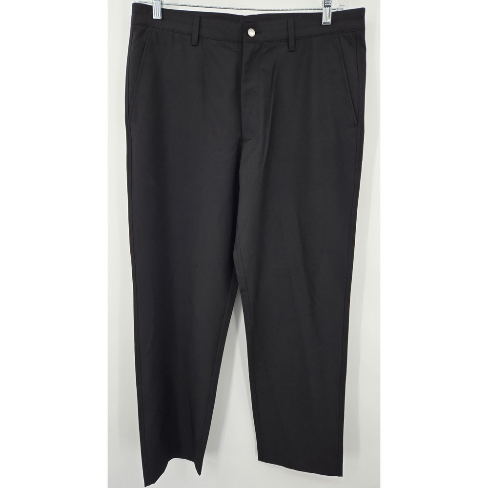 FOOTJOY Pants Mens‎ Size 36x31 Golf Flat Front Black Chino Tac Strip